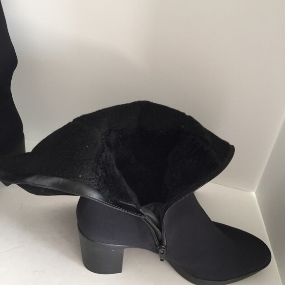 Hogl Women's Gore-Tex Winter Boots High Heel Knee High Round Toe Side Zip 10 - Picture 14 of 16